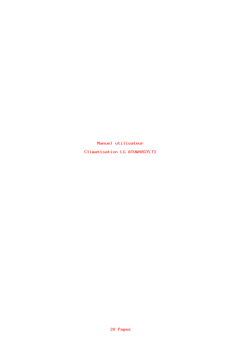 Page 1 de la notice Manuel utilisateur LG ATUW48GYLT1