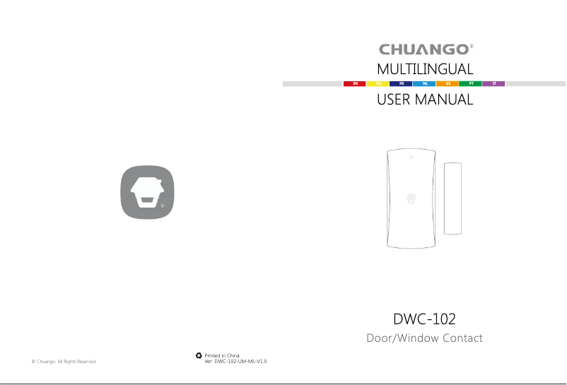 Página 1 del manual Manual de usuario Chuango DWC-102