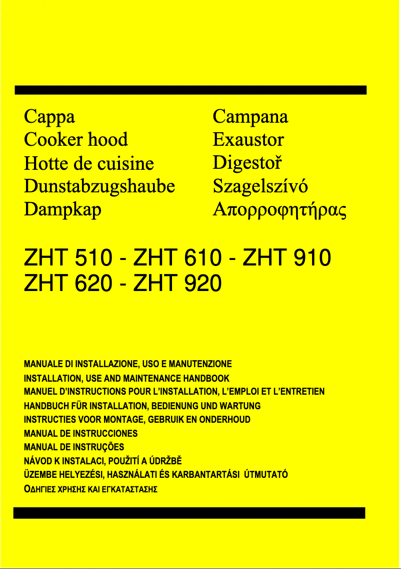 Page 1 de la notice Manuel utilisateur Zanussi ZHT610N
