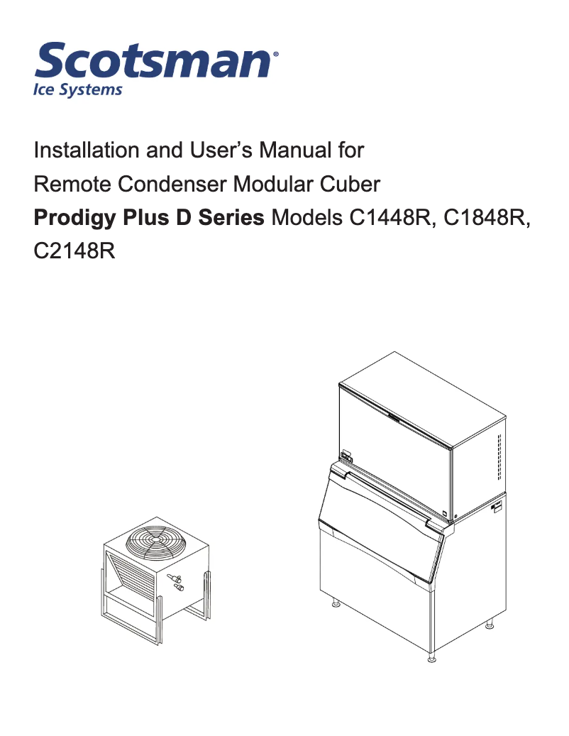 Página 1 del manual Manual de usuario Scotsman C2148R-D