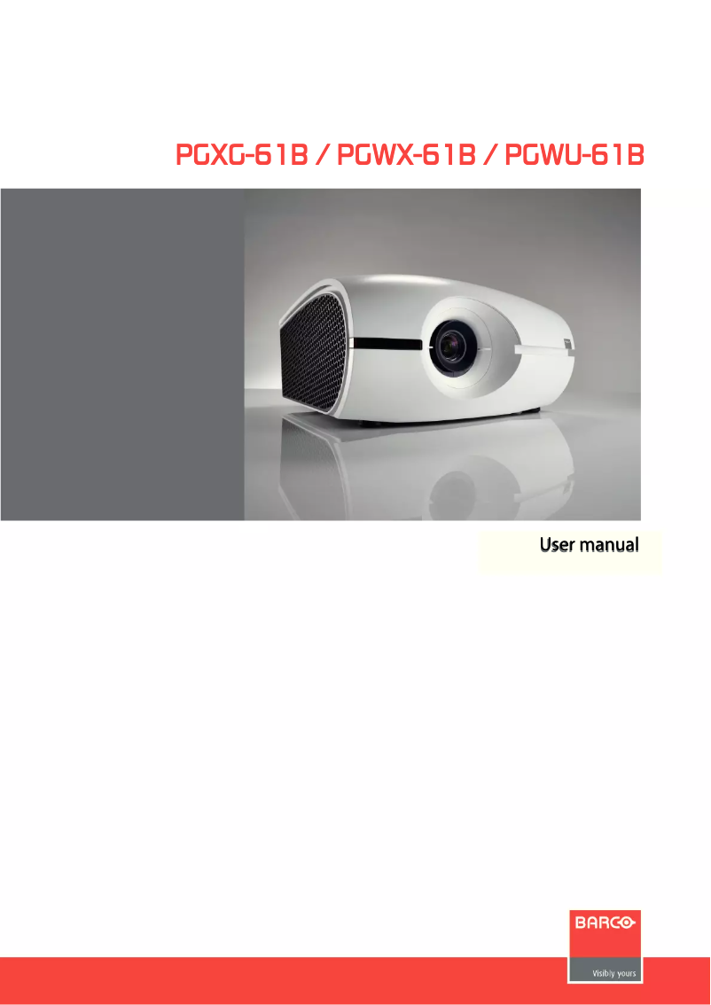 Página 1 del manual Manual de usuario Barco PGXG-61B