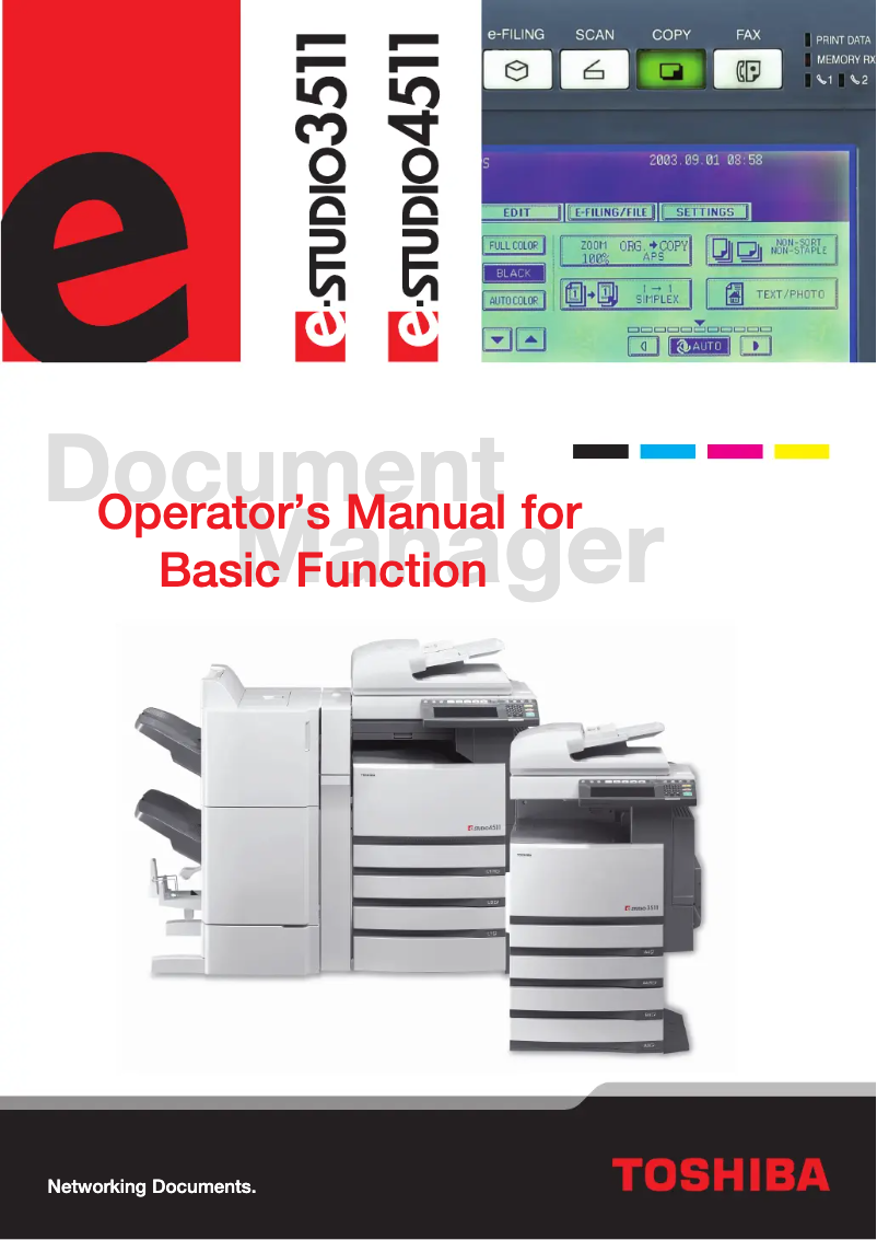 Page 1 de la notice Manuel utilisateur Toshiba E-STUDIO 4511