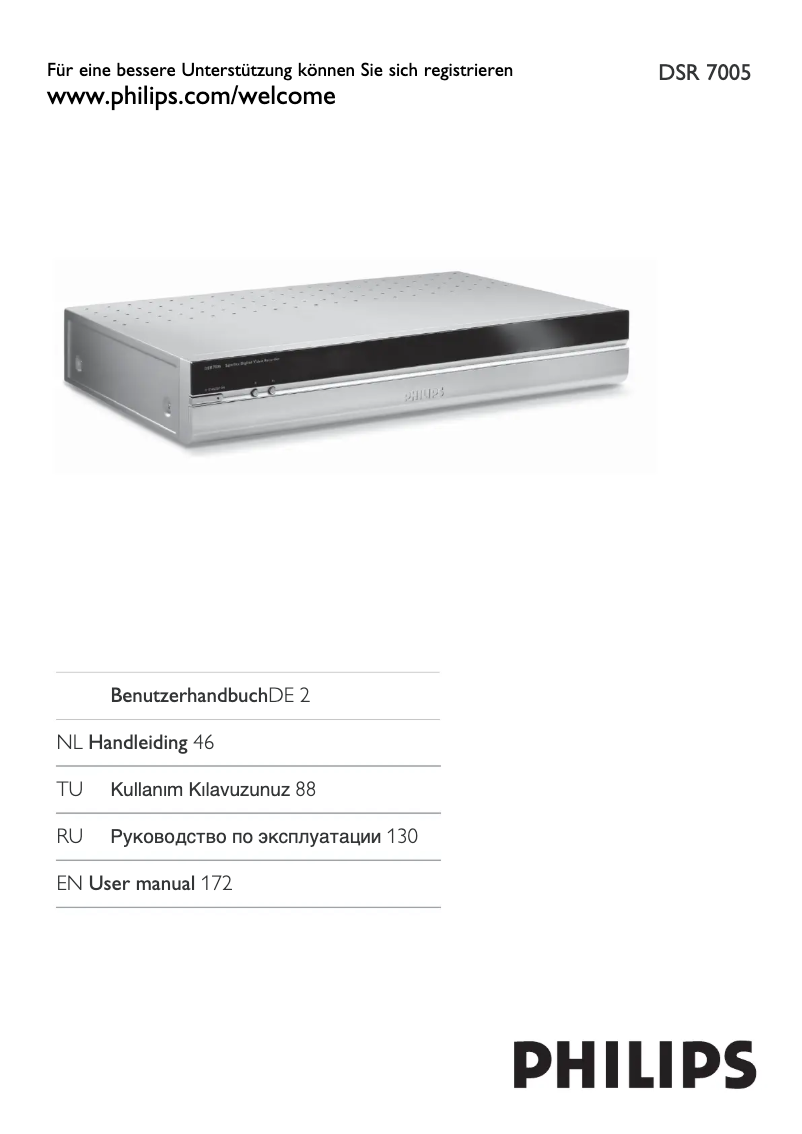 Página 1 del manual Manual de usuario Philips DSR7005