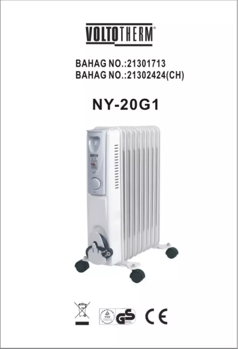 Page 1 de la notice Manuel utilisateur Voltotherm NY-20G1