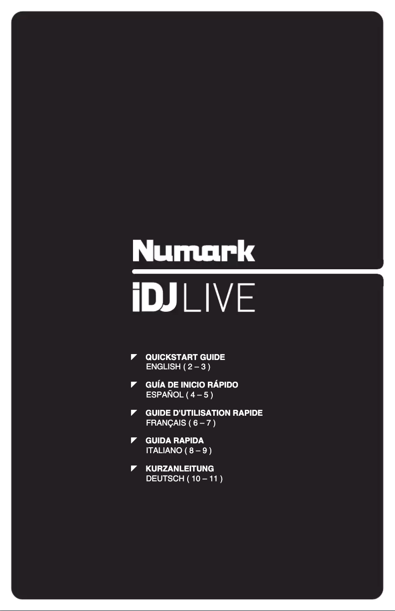 Page 1 of the manual User Manual Numark iDJ Live 2