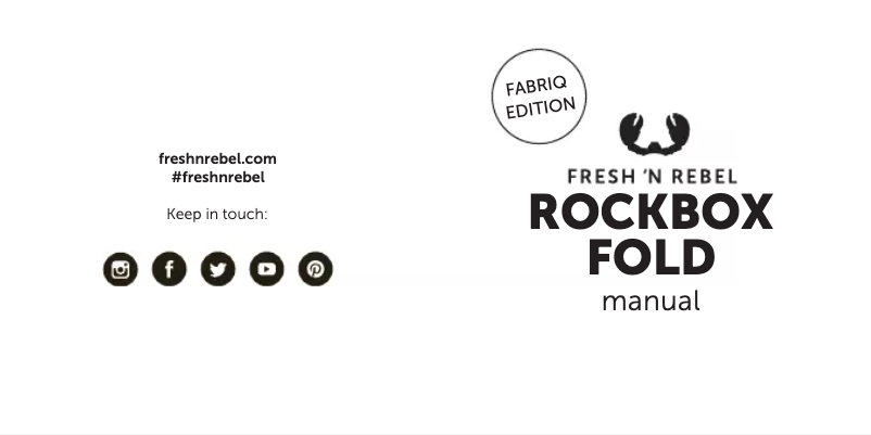 Page 1 of the manual User Manual Fresh 'n Rebel Rockbox Fold Fabriq