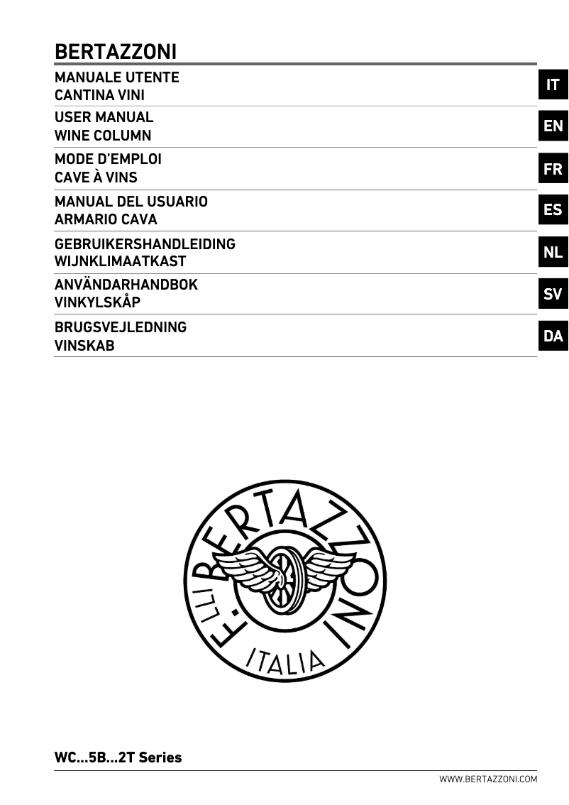 Page 1 de la notice Manuel utilisateur Bertazzoni WC455BRP2T