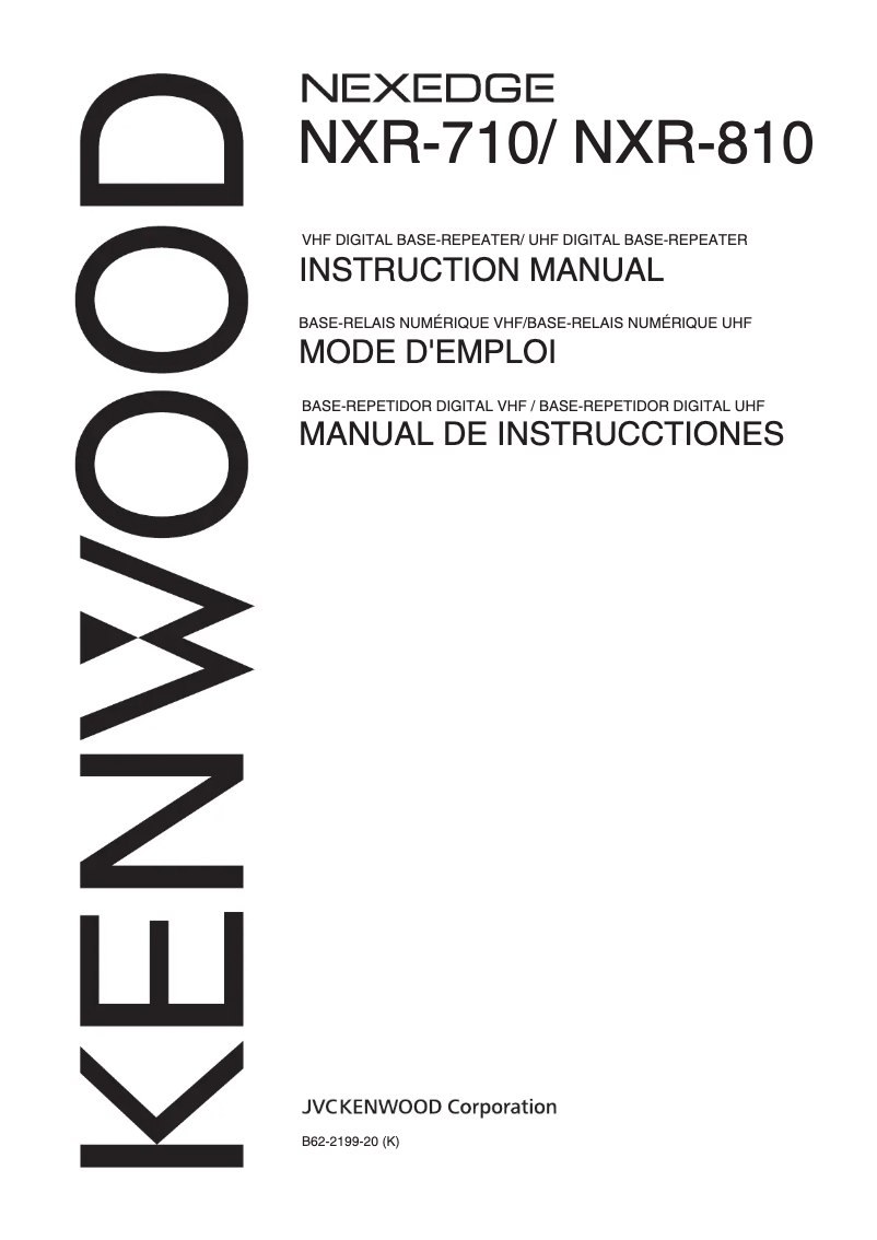 Page 1 de la notice Manuel utilisateur Kenwood NXR-810