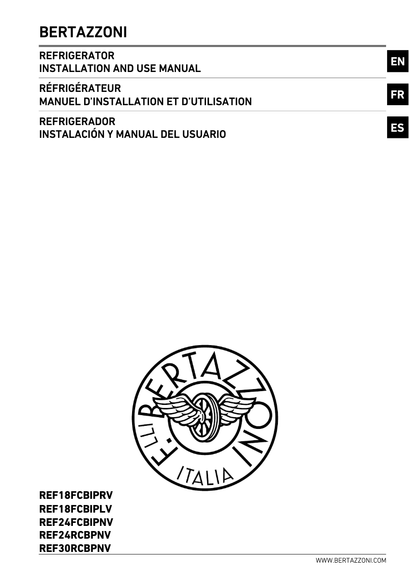 Page 1 de la notice Manuel utilisateur Bertazzoni REF30RCBPNV