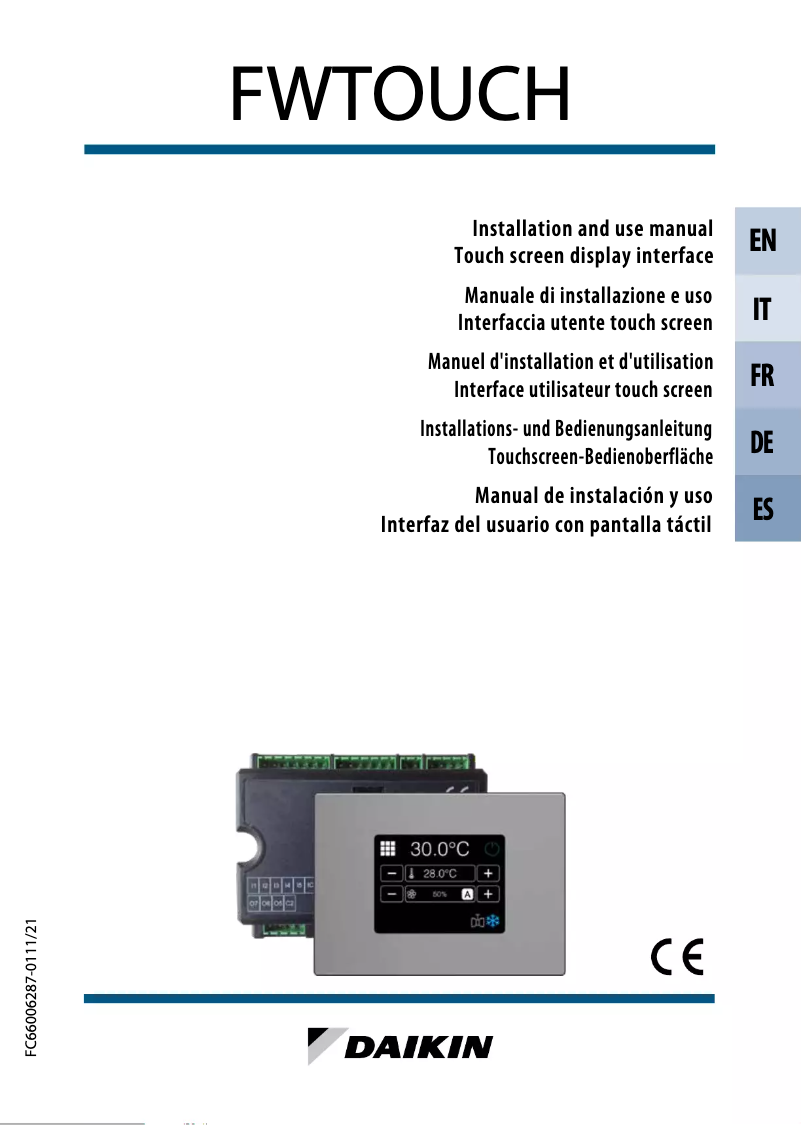 Page 1 de la notice Guide d'installation Daikin FWD16ACFN6V3
