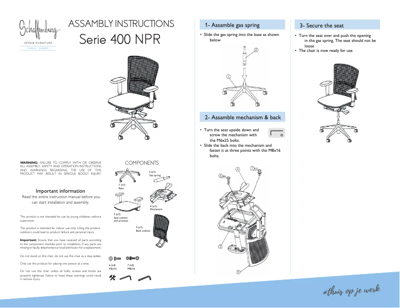 Page 1 de la notice Manuel utilisateur Schaffenburg 400 NPR