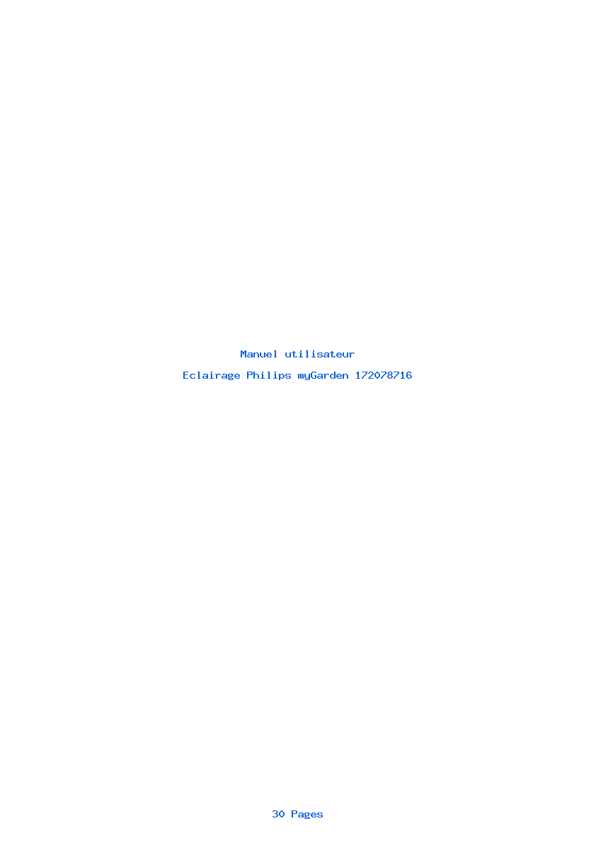 Page 1 de la notice Manuel utilisateur Philips myGarden 172078716