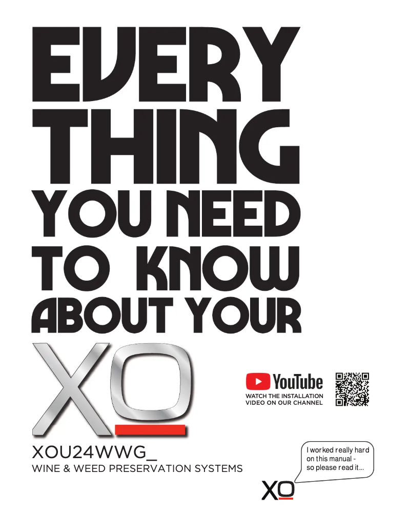 Page 1 de la notice Manuel utilisateur XO XOU24WWGB