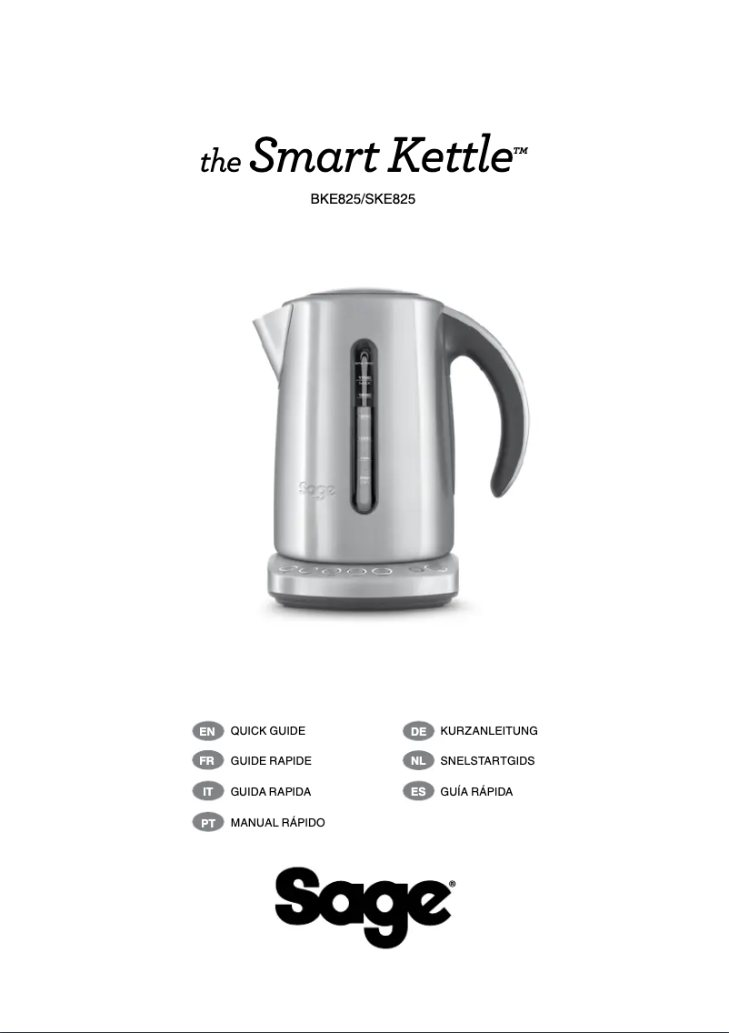 Page 1 de la notice Manuel utilisateur Sage the Smart Kettle BKE825