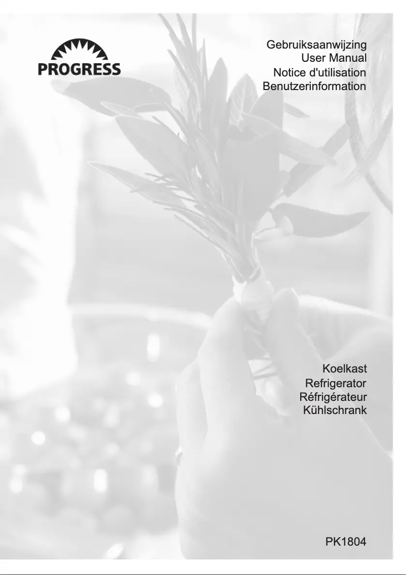 Page 1 de la notice Manuel utilisateur Progress PK1804