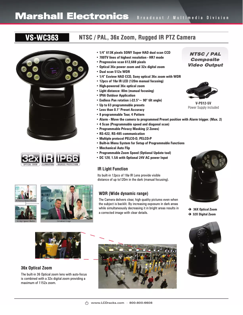 Page 1 of the manual User Manual Marshall Electronics VS-WC363
