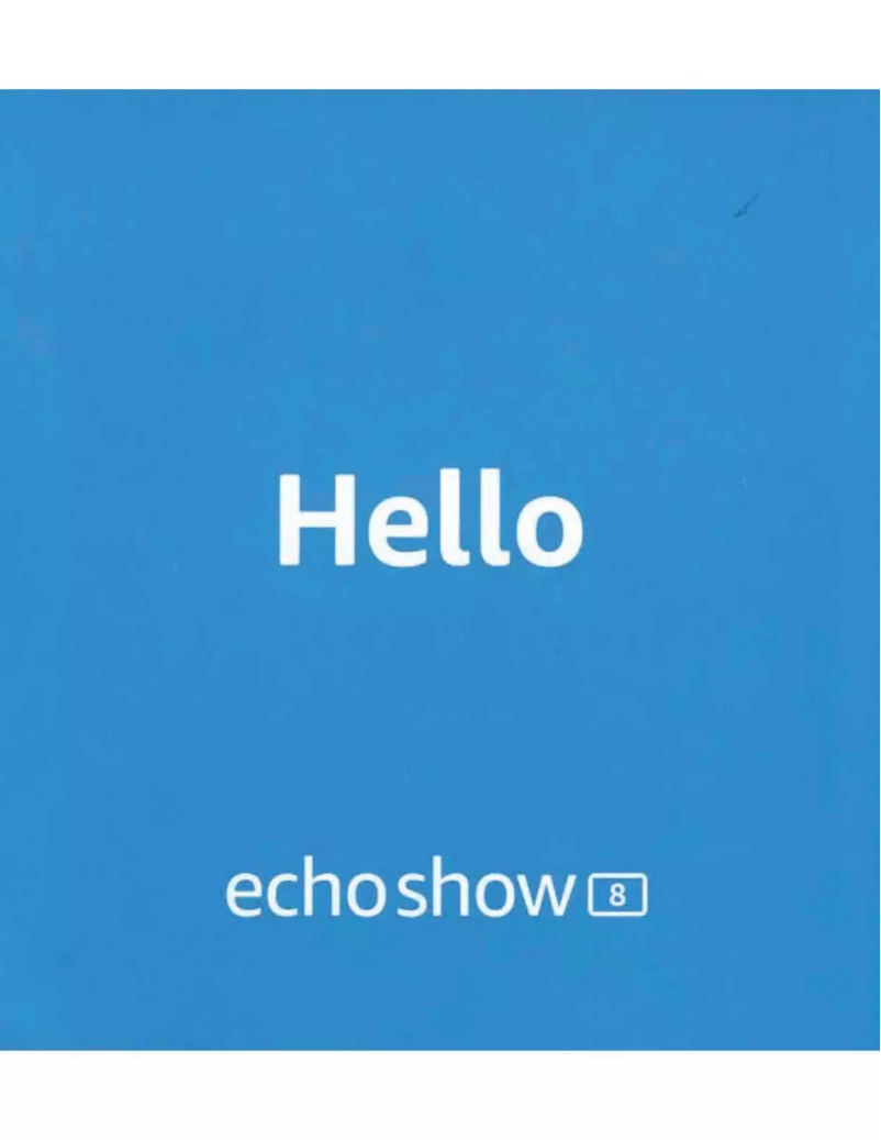 Page 1 de la notice Manuel utilisateur Amazon Echo Show 8