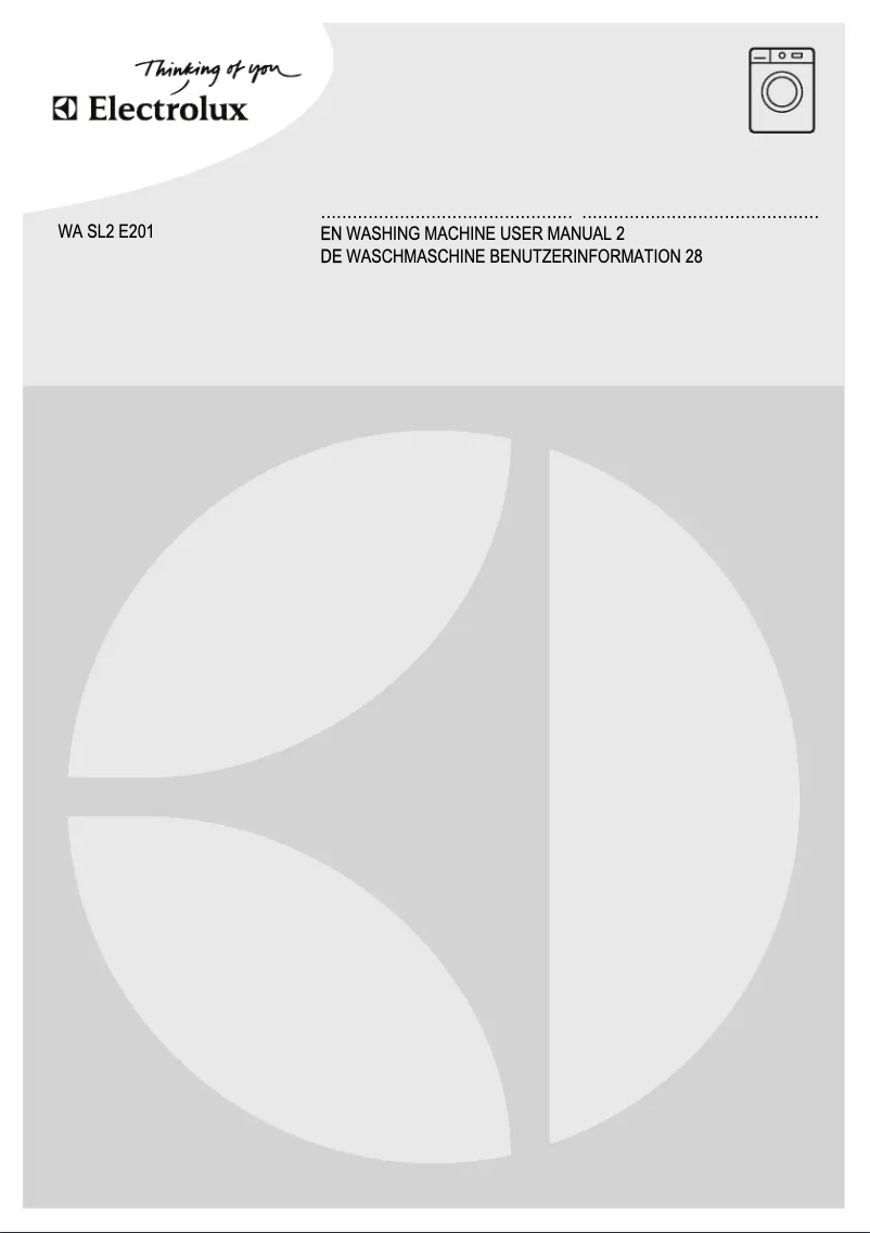 Página 1 del manual Manual de usuario Electrolux WASL2E201