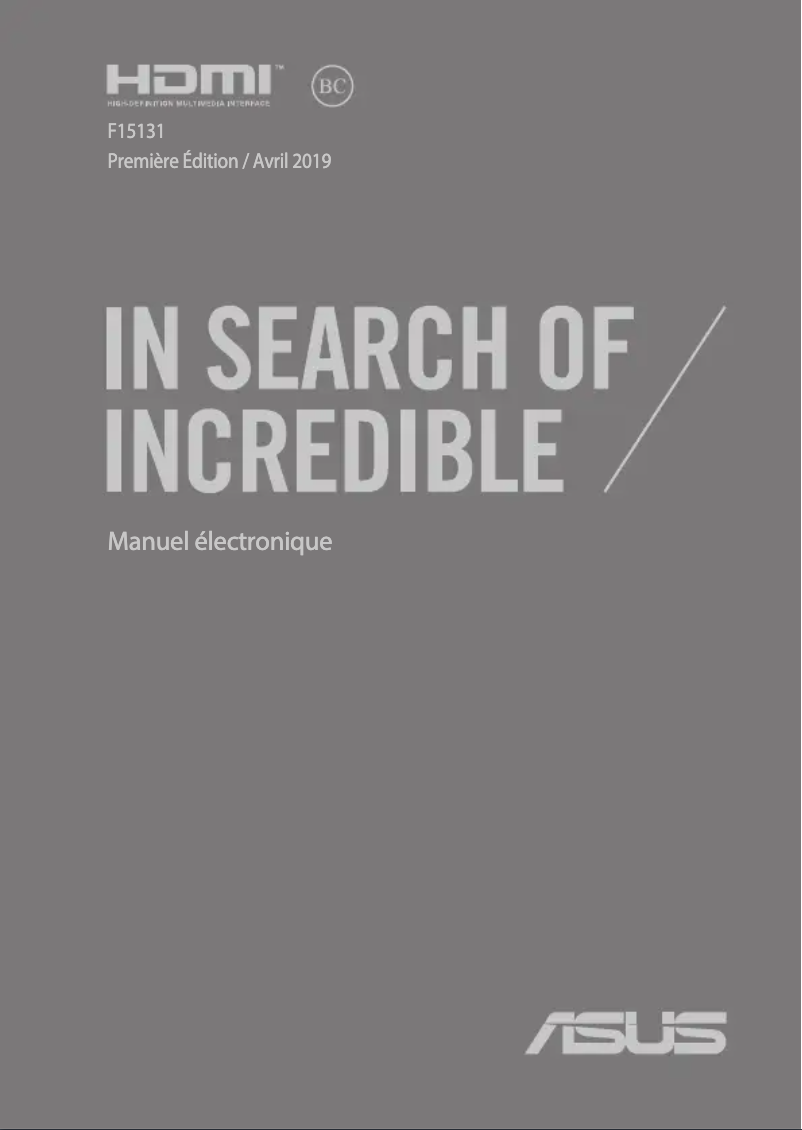 Page 1 de la notice Manuel utilisateur Asus ZenBook Flip 15