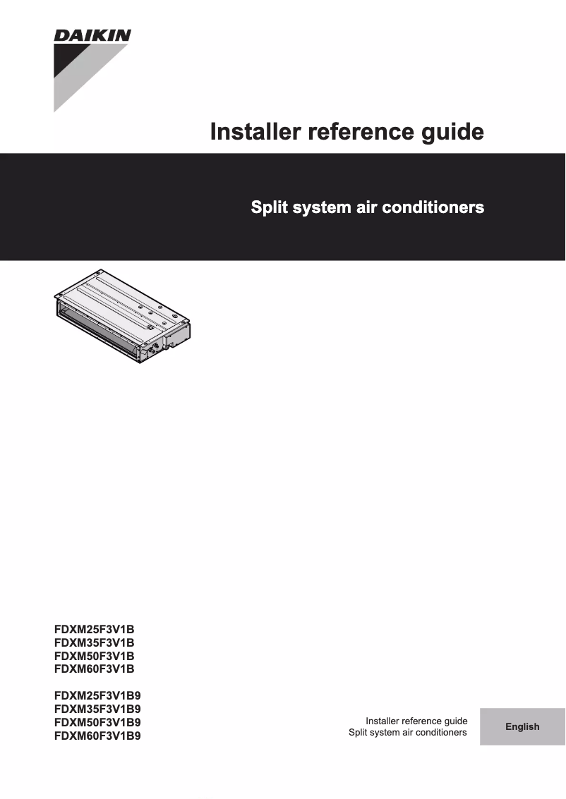 Página 1 del manual Guía de instalación Daikin FDXM35F3V1B9