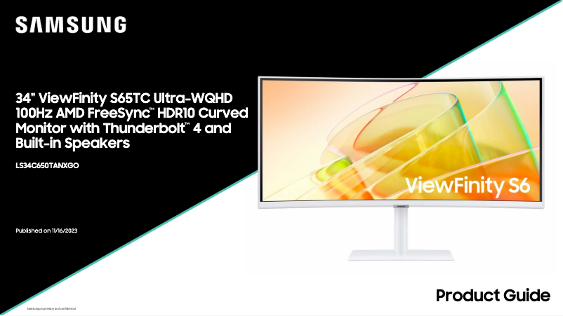 Página 1 del manual Manual de usuario Samsung ViewFinity S65TC