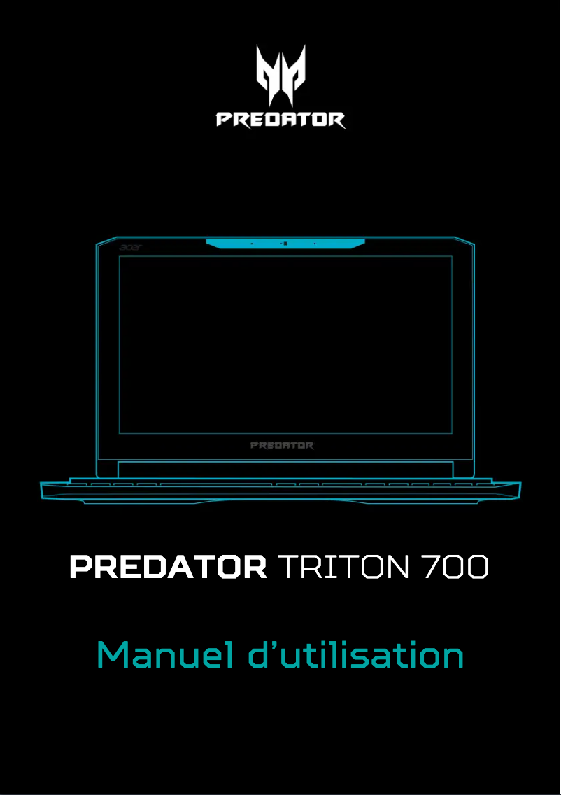 Page 1 de la notice Manuel utilisateur Acer Predator Triton 700