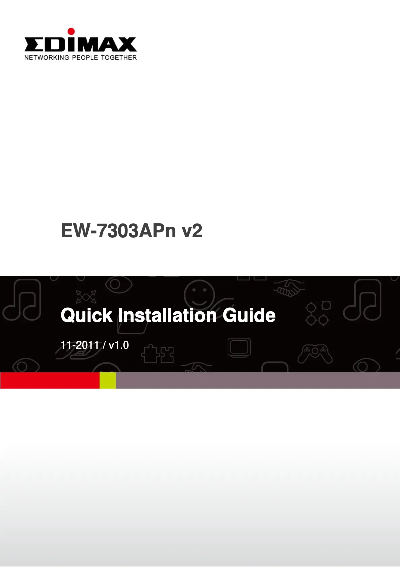 Page 1 of the manual User Manual Edimax EW-7303APn V2