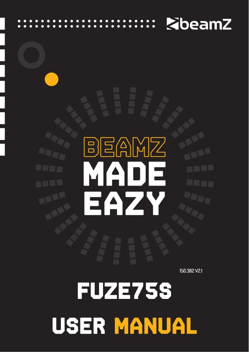 Page 1 of the manual User Manual BeamZ Fuze75S