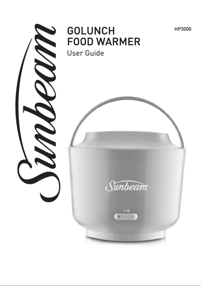 Page 1 de la notice Manuel utilisateur Sunbeam GoLunch HP3000