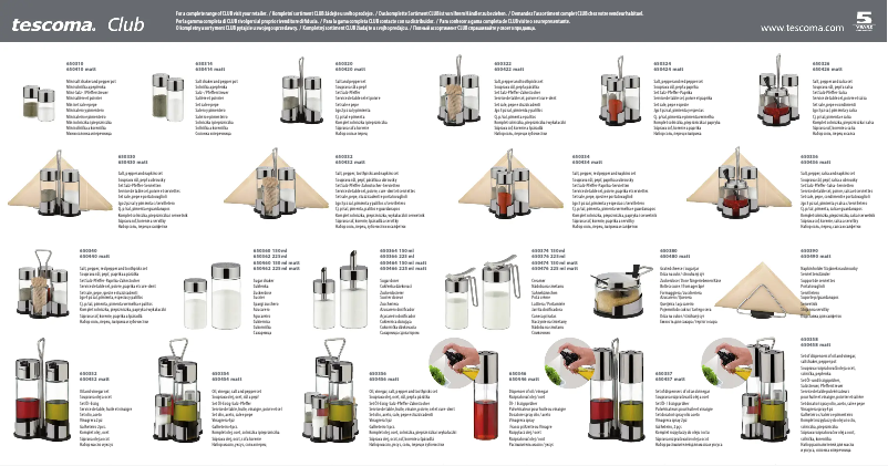 Page 1 de la notice Manuel utilisateur Tescoma 650354