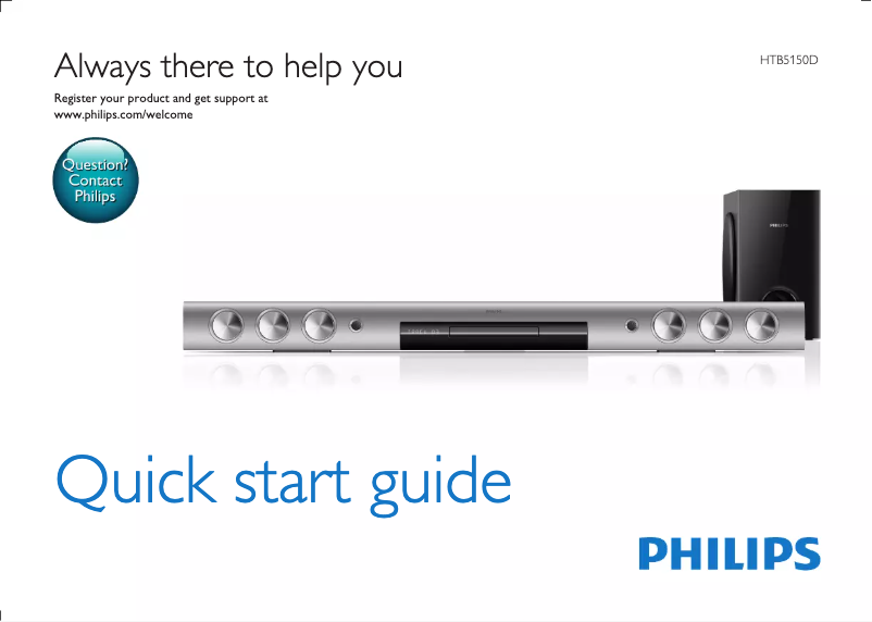 Page n°1 - Guide de démarrage rapide Philips HTB5150D