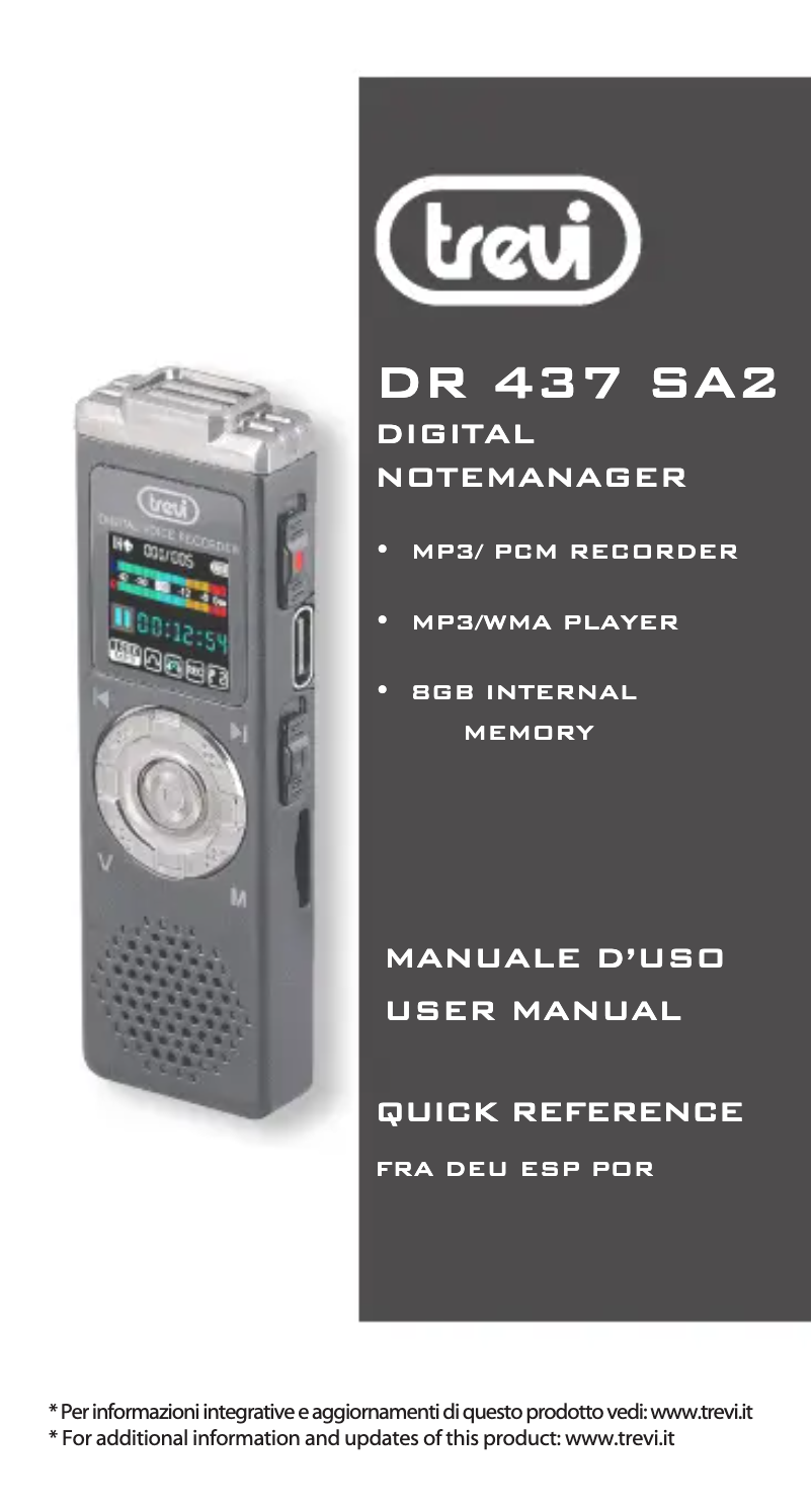Page 1 de la notice Manuel utilisateur Trevi DR 437 SA2