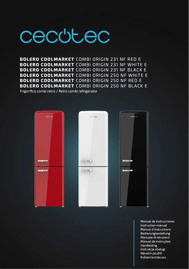 Página 1 del manual Manual de usuario Cecotec Bolero CoolMarket Combi Origin 231