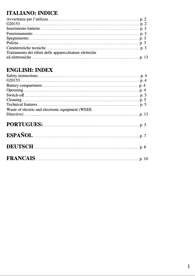 Page 1 de la notice Manuel utilisateur G3 Ferrari Winny