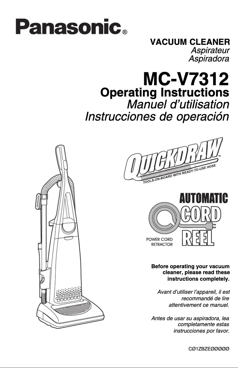 Page 1 of the manual User Manual Panasonic Quickdraw MC-V7312