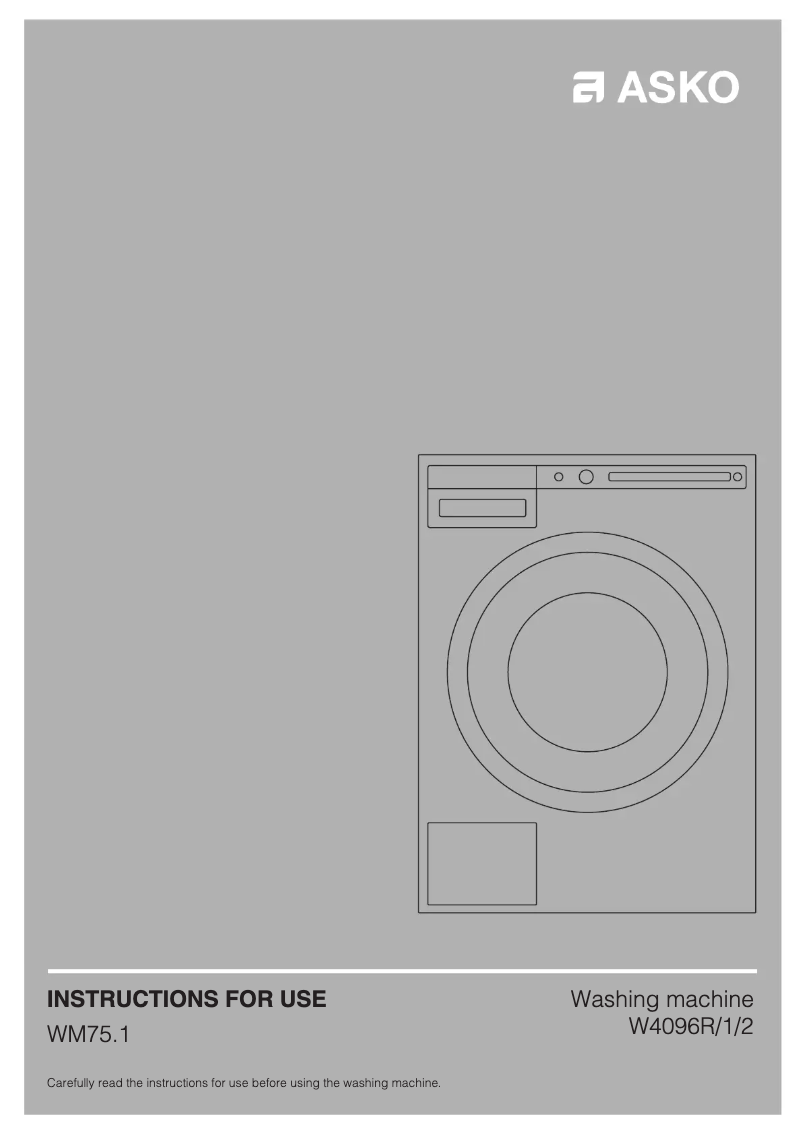 Page 1 de la notice Manuel utilisateur Asko W4096R