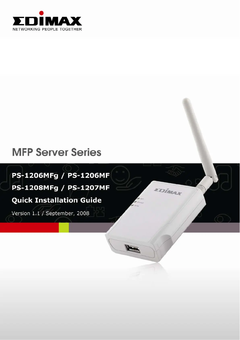 Page 1 de la notice Manuel utilisateur Edimax PS-1206MFg