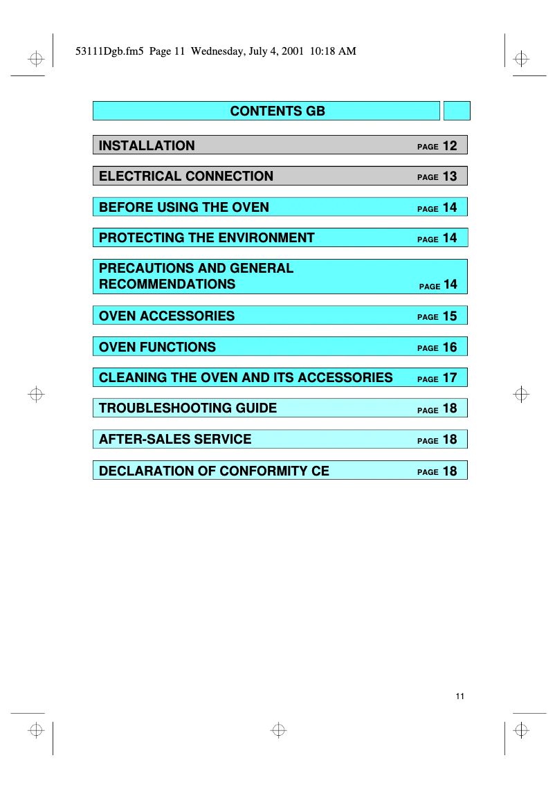 Page 1 de la notice Manuel utilisateur Whirlpool AKZ 121 WH