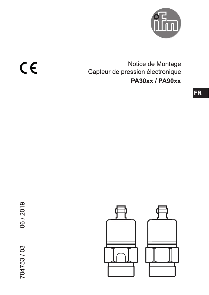 Page 1 de la notice Manuel utilisateur IFM PX9963