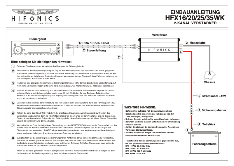 Page 1 of the manual User Manual Hifonics HFX35WK