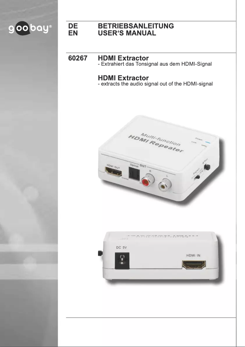 Página 1 del manual Manual de usuario Wentronic 60267