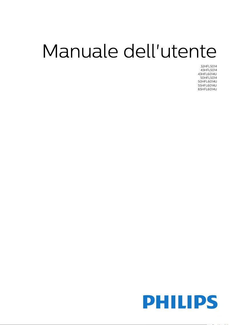 Page 1 de la notice Manuel utilisateur Philips 50HFL6014U