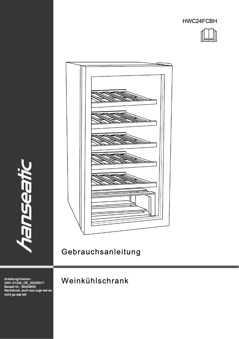 Page 1 de la notice Manuel utilisateur Hanseatic HWC24FCBH