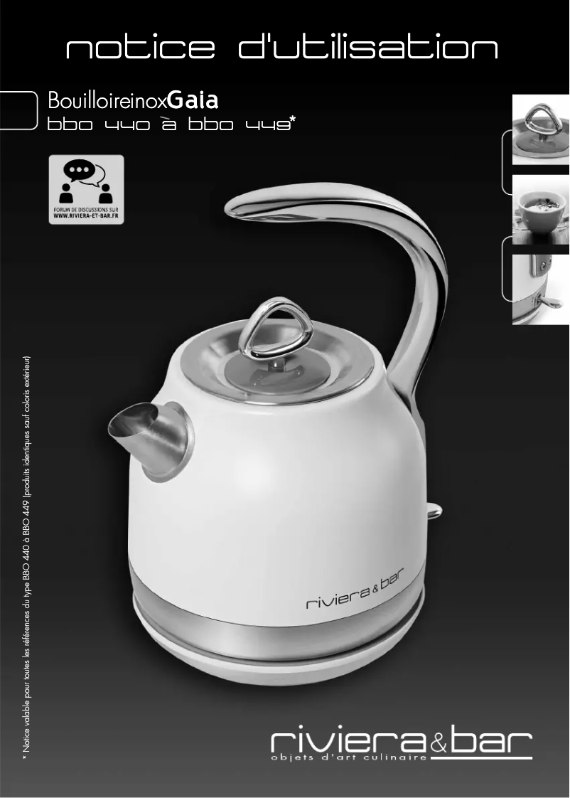 Page 1 de la notice Manuel utilisateur Riviera & Bar BBO441