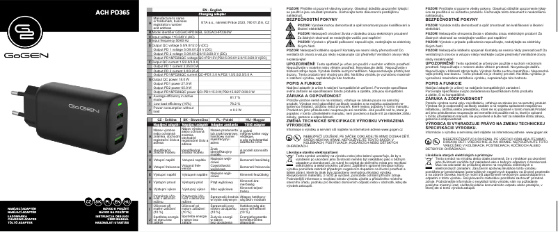 Página 1 del manual Manual de usuario GoGen ACHPD365