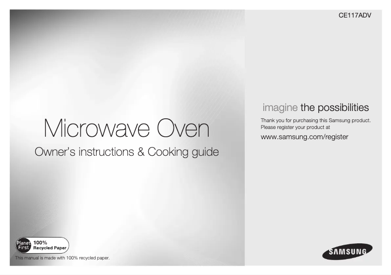 Página 1 del manual Manual de usuario Samsung CE117ADV
