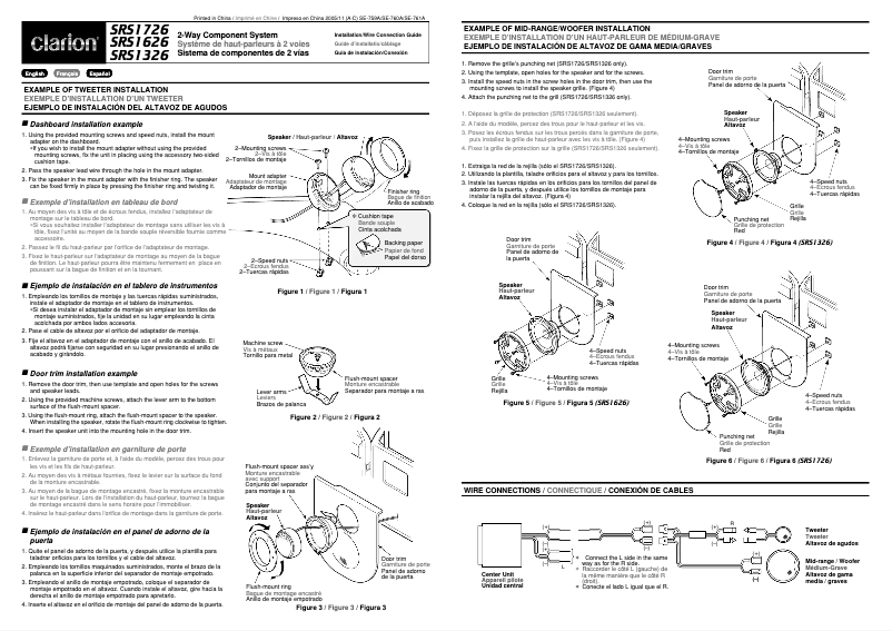 Página 1 del manual Manual de usuario Clarion SRS1626