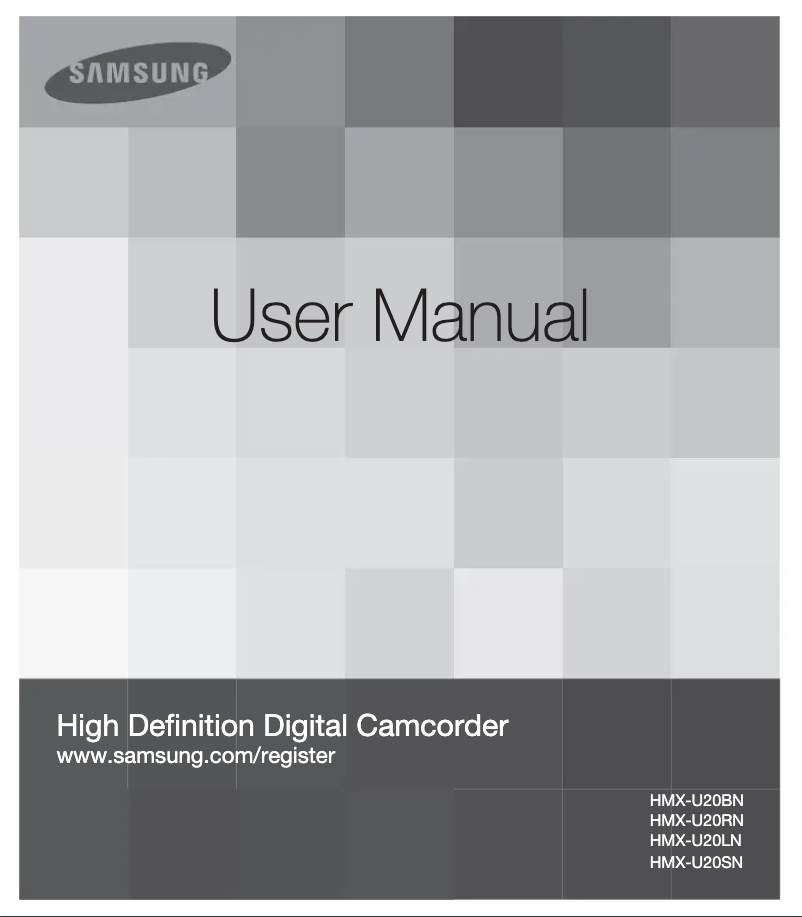 Página 1 del manual Manual de usuario Samsung HMX-U20BN