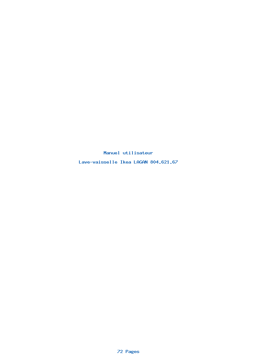 Page 1 de la notice Manuel utilisateur Ikea LAGAN 804.621.67