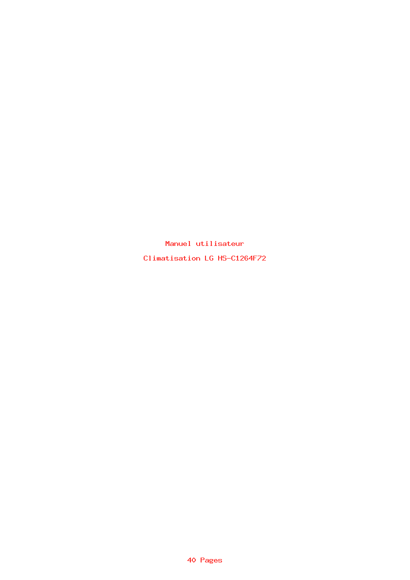 Page 1 de la notice Manuel utilisateur LG HS-C1264F72